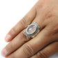 Gift For Woman 925 Silver Wholesale Jewelry Natural Rose Quartz Ring U7