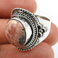Gift For Her Natural Rhodochrosite Statement Ring 925 Sterling Silver S25