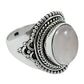 Rose Quartz Gemstone Vintage Statement Mother Ring 925 Sterling Silver
