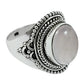 Rose Quartz Gemstone Vintage Statement Mother Ring 925 Sterling Silver