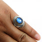 Natural Labradorite Gemstone Metaphysical Ring 925 Silver For Women P16