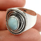 Oval Natural Larimar Tribal Friendship Day Solitaire Ring Sterling Silver