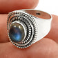Gift For Her Labradorite Gemstone Jewelry 925 Sterling Silver Ring V11
