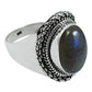 Gift For Woman Natural Labradorite Cocktail Ethnic Ring 925 Silver R16
