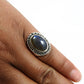 Gift For Woman Natural Labradorite Cocktail Ethnic Ring 925 Silver R16