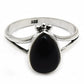 Natural Black Onyx Gemstone Cocktail Ring 925 Sterling Silver Jewelry V25