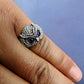 Gift Jewelry Owl Ring Natural Amethyst Gemstone 925 Sterling Silver N8