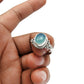 Natural Chalcedony Statement Tribal Ring 925 Silver For Girls T16