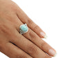 Gift For Woman 925 Silver Natural Larimar Gemstone Statement Ring A6