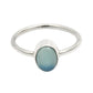 Natural Chalcedony 925 Sterling Silver Ethnic Mother Boho Statement Ring