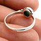 Gift For Woman 925 Sterling Silver Round Shape Green Onyx Gemstone Ring