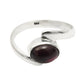Natural Garnet Gemstone Solitaire Boho Ring 925 Silver For Girls Z26