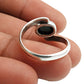 Gift For Woman Natural Turquoise Solitaire Bohemian Ring 925 Silver O17