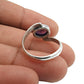 Sterling Silver Natural Amethyst Boho Bohemian Cocktail Bezel Birthday Ring