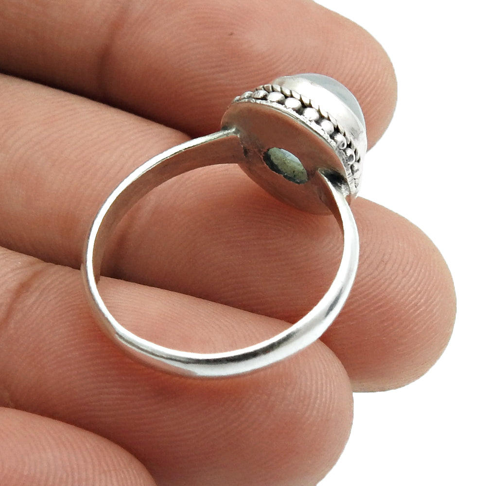 Aquamarine Gemstone Ring 925 Sterling Silver Traditional Jewelry