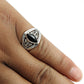 Natural Black Onyx Gemstone 925 Sterling Silver Statement Ring For Girls Y27