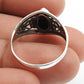 Natural Black Onyx Gemstone 925 Sterling Silver Statement Ring For Girls Y27