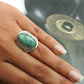Oval Natural Emerald 925 Sterling Silver Cocktail Ring Handmade Jewelry