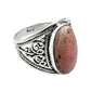 Natural Rhodochrosite Gemstone Ring 925 Silver Wholesale Jewelry Y8