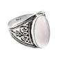 Rose Quartz Gemstone 925 Silver Daughter Cocktail Ethnic Heart Chakra Bezel Ring