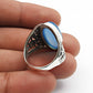 Gift For Woman 925 Silver Natural Chalcedony Cocktail Bohemian Ring W12