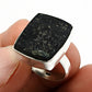 Black Tourmaline Gemstone Ring 925 Sterling Silver Tribal Jewelry