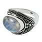 Fire Rainbow Moonstone Ring 925 Sterling Silver Birthday Gift For Her