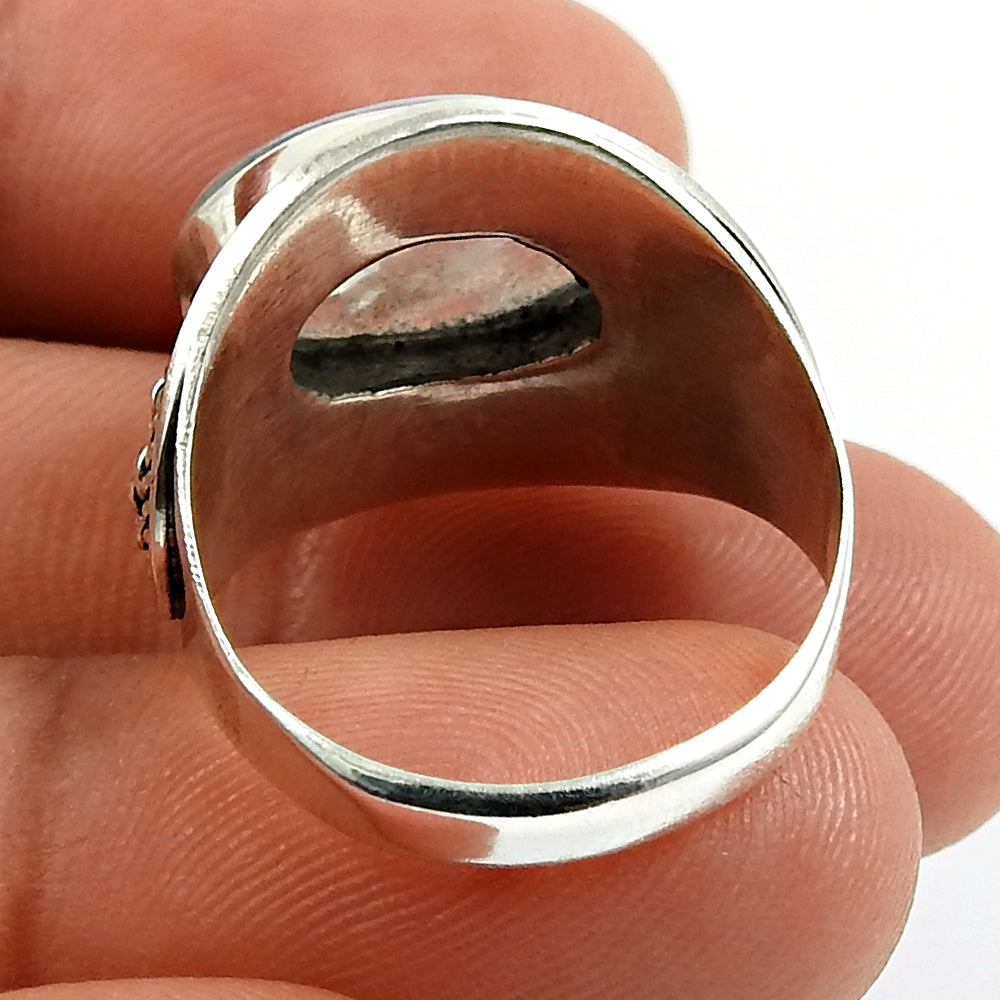 Fire Rainbow Moonstone Ring 925 Sterling Silver Birthday Gift For Her