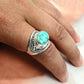Gift For Woman 925 Silver Natural Turquoise Cocktail Ethnic Ring W1