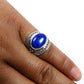 Oval Lapis Lazuli Gemstone Trendy Ethnic Statement Ring 925 Sterling Silver