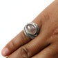Natural Rose Quartz 925 Silver Anniversary Statement Wedding Tribal Ring