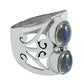 Gift For Woman 925 Silver Natural Labradorite Statement Vintage Ring G2