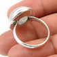 Sterling Silver Round Natural Rainbow Moonstone New Statement Boho Ring
