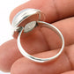 Sterling Silver Round Natural Rainbow Moonstone New Statement Boho Ring