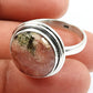 Gift For Woman Natural Rhodochrosite Cocktail Boho Ring 925 Silver I23