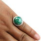 925 Sterling Silver Emerald Stone Bezel Cocktail Ring Birthday Gift