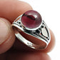 Natural Garnet Gemstone Statement Boho Red Ring 925 Sterling Silver O8