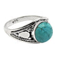 Turquoise Gemstone Sterling Silver Friendship Day Cocktail Tribal Ring