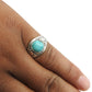 Turquoise Gemstone Sterling Silver Friendship Day Cocktail Tribal Ring