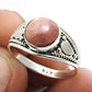 Natural Rhodochrosite 925 Silver Solitaire Tribal Ring For Women E26