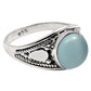 Natural Chalcedony 925 Silver Cocktail Vintage Ring For Women R18