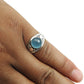 Natural Chalcedony 925 Silver Cocktail Vintage Ring For Women R18