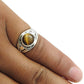 Natural Tiger Eye Statement Vintage Ring 925 Silver For Girls V8