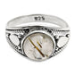Solid 925 Silver Natural Golden Rutile Gemstone Ethnic Ring D4