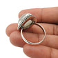 Natural Rainbow Moonstone Statement Vintage Ring 925 Silver For Women V18