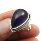 Pear Amethyst Gemstone Statement Sister New Bohemian Ring Sterling Silver