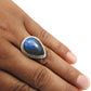 Natural Labradorite Cocktail Tribal Ring 925 Silver For Girls D13