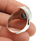 Natural Larimar Gemstone Statement Ethnic Ring 925 Sterling Silver D9