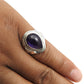 Gift For Woman Natural Amethyst Solitaire Tribal Ring 925 Silver M13