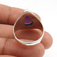 Gift For Woman Natural Amethyst Solitaire Tribal Ring 925 Silver M13